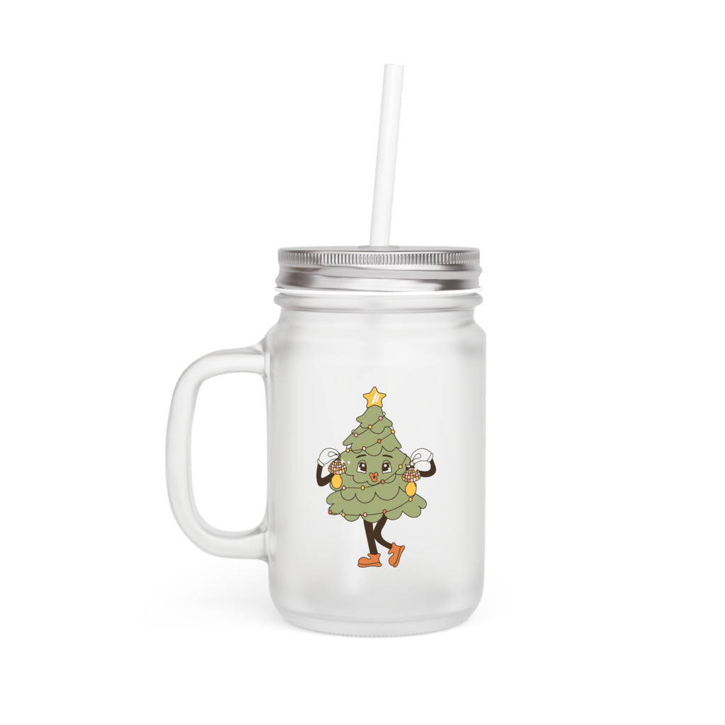 Let's Get Lit Christmas Mason Jar with Straw