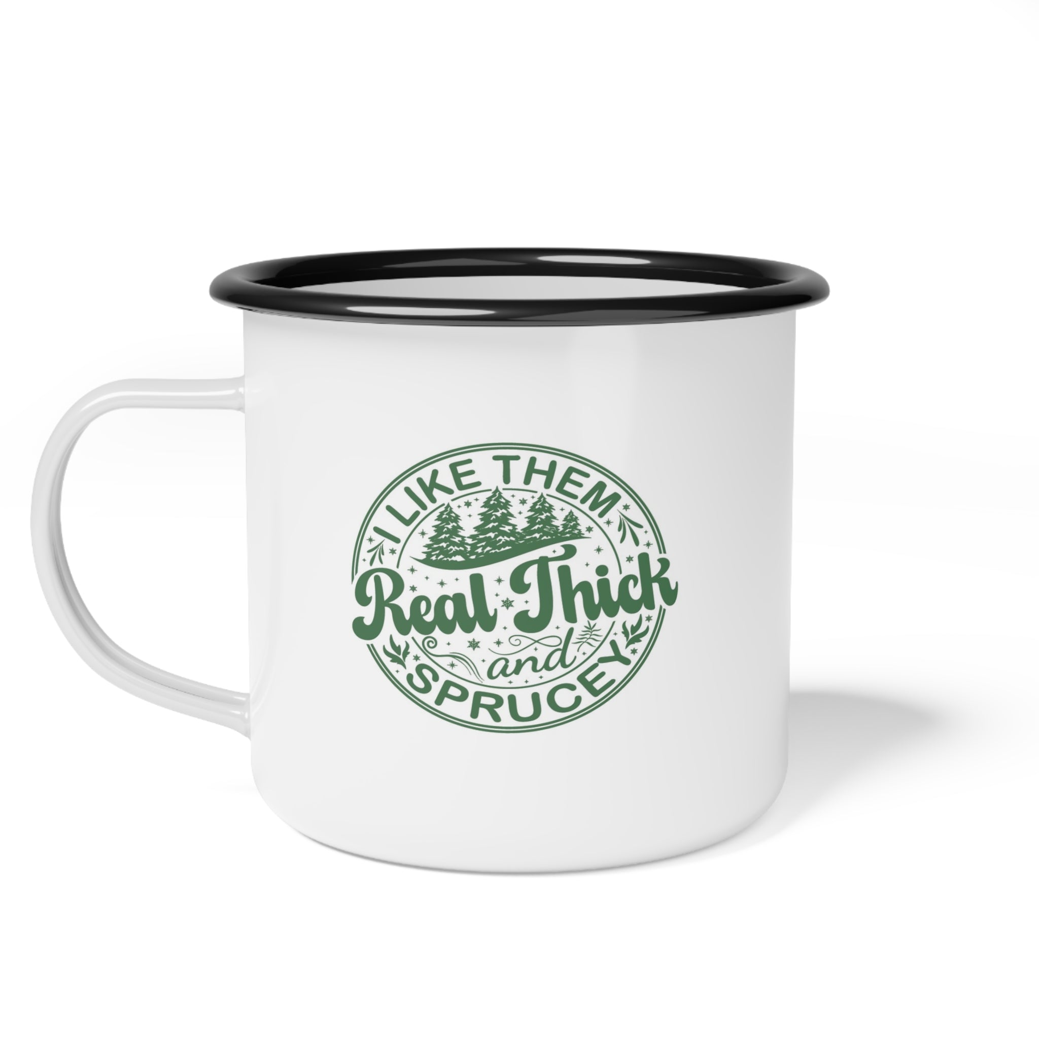 Thick & Sprucey Enamel Camp Cup