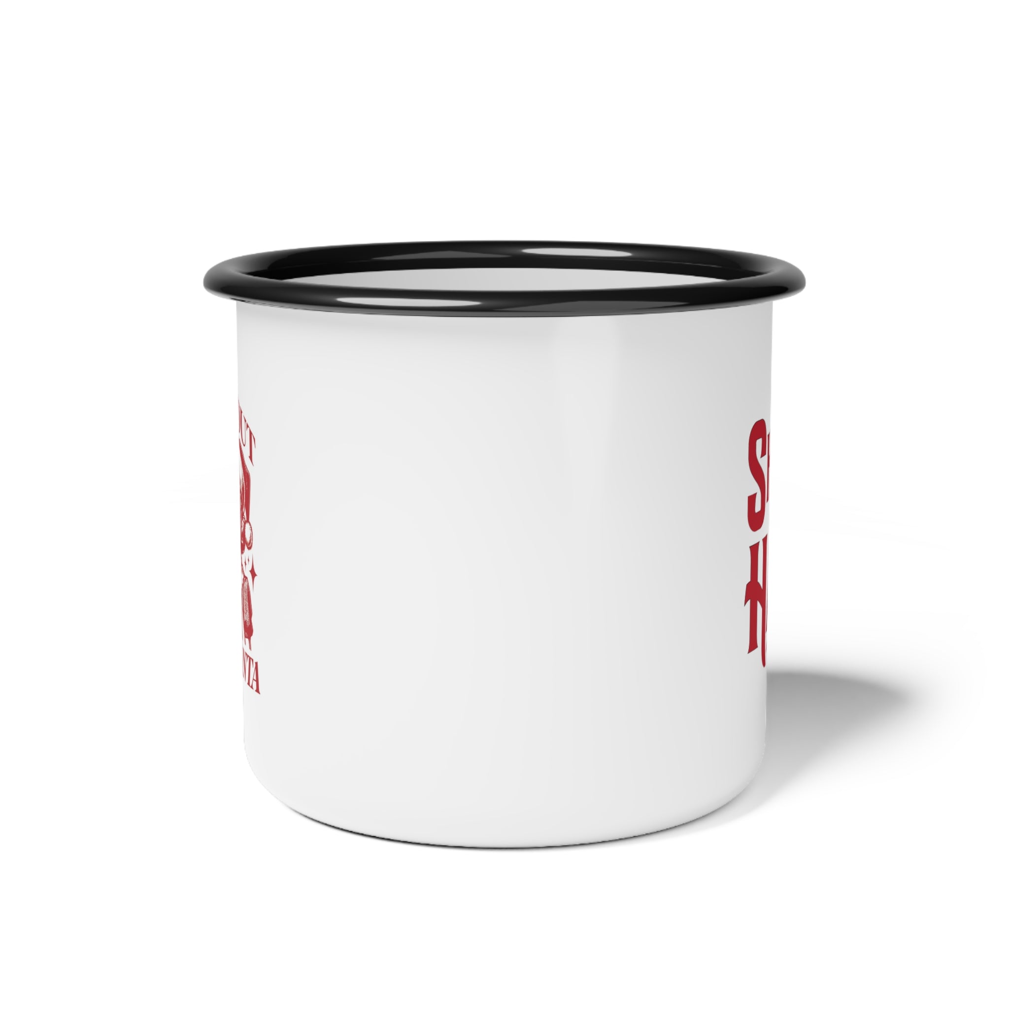 I Put Out For Santa Enamel Camp Cup