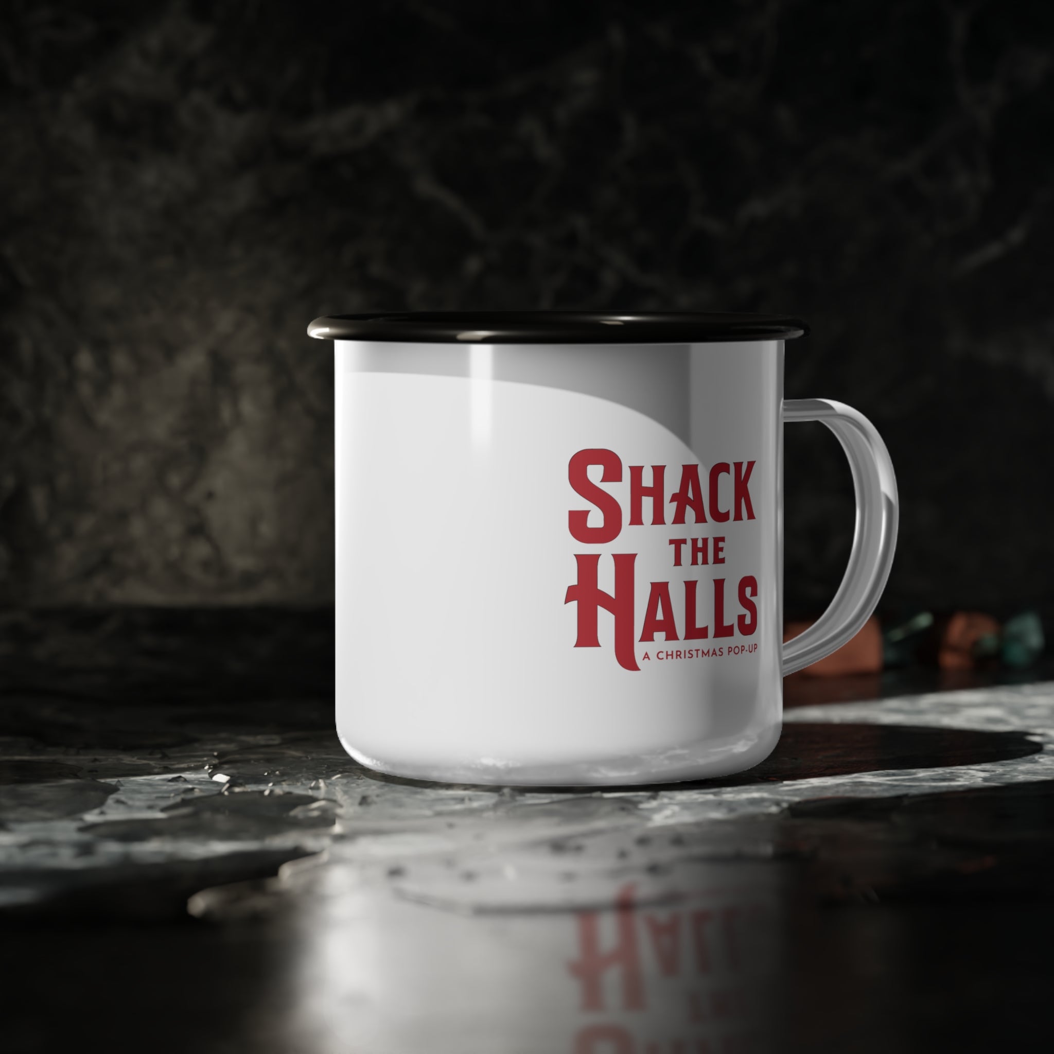 I Put Out For Santa Enamel Camp Cup